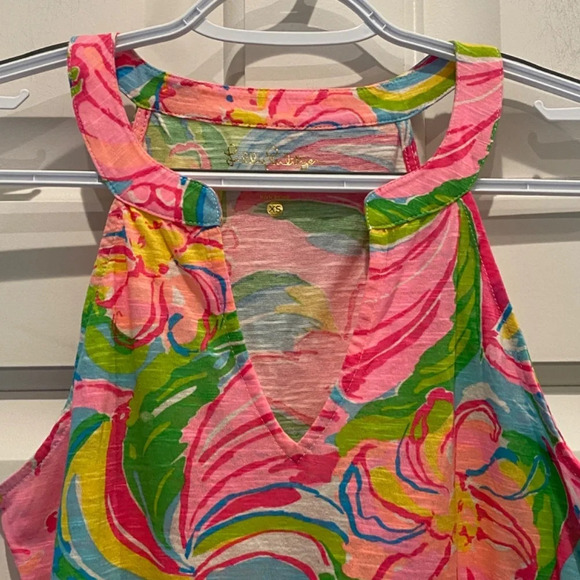 Lillt Pulitzer So A Peeling Elephant Print Arya Tank Top 16709 - Picture 6 of 13